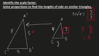 Scale Factors and similar triangles