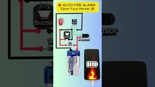 This Simple Fire Alarm Can Save Your Home! 🔥 #Shorts #fire #automatic #circuitdiagram #diy
