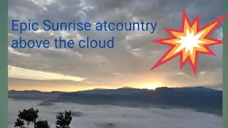Epic Sunrise atcountry above the cloud, Banten Indonesia.