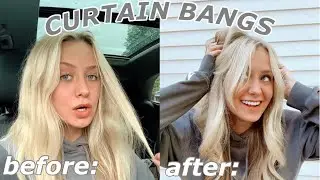 VLOG: I GOT CURTAIN BANGS!! + my after shower routine!