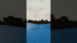 Modern Roofing Installation | Blue Profile Sheet Fitting Process | Roofing Works #metalroofing#2026