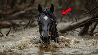 Wild Mustang Rescue After a Flood &mdash; But What He Was Really Saving Was Himself!