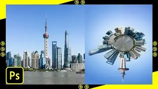 Create Tiny planet effect on photoshop #shorts