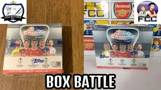 Box Battle VS Football Collecting Couple! - Match Attax 2021/22 Chrome Box Opening UEFA Champions