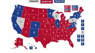 Alternate History 2024 Election Prediction - Chris Christie vs Kamala Harris