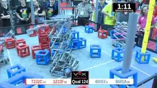 2015 VRC Engr Q124 - 7232C 1233F vs 4000X 8691A - 54 to 61 - VEX Worlds 2015 - Engineering Division