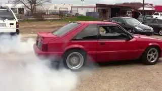 BURN OUT! 1993 Ford Mustang Fox Body @ Cruisers Tint & Audio