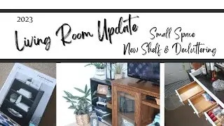 A Small Living Room Update | New Shelf & Decluttering | Budget Friendly // ClutteredCorkBoard