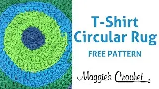 T-Shirt Circular Rug Free Crochet Pattern - Right Handed