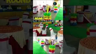 ROUND TABLES for Wedding Reception @9160129708, 9885824878 @bashashamiyanachallapalli #shorts
