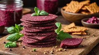 Beetroot crackers ||Healthy crackers recipe without oil ||Namakpara