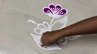🌷🌼Beautiful rangoli design #rangoli #dialyrangoli #muggulu #freehandrangolis #kolam #easymuggulu 