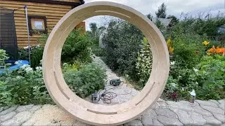 Round firewood. Bent plywood. Круглый дровник. Гнутая фанера.
