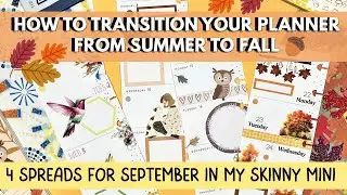 September Skinny Mini Spreads | Transitioning summer to fall 🍂 | Plan with me + Life chat