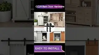 CCJH 5FT Cabinet Mini Sliding Barn Door Hardware Kit