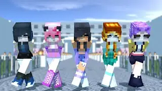 APHMAU FRIENDS  WEREWOLF DANCE CREW | CHICKEN WINGS MEME | GANGNAM STYLE | - Minecraft Animation