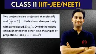 Two projectiles are projected at angle (&theta;) and (&pi;/2 - &theta;) to the horizontal respectively with same
