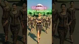 Blurred Lines Dance &ldquo;Back on the Runway with Singapore Airline Crew#flightattendant #blurred