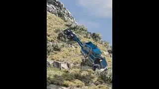 Monster Truck broken into parts #beamngdrive #gmaing #crashdrive #monstertruckjump #beamngexperiment