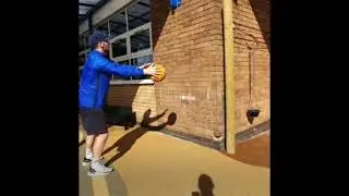 Home Isolation Active Throwing  and Catching (using a big ball)