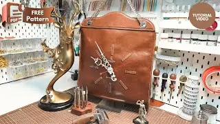 Crafting Time with Leather | Leather Wall Clock | DIY Tutorial & Free Pattern