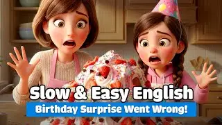 A Birthday Disaster 😓🎂 | Slow & Easy English for Beginners (A2 Level)