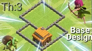 New town hall 3 base with town hall ||Th 3|| Clash of Clans (coc) Hybrid base with replay