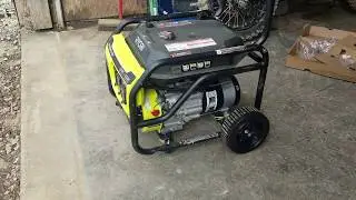 Ryobi 4500 Watt Generator Start Up And Sound!