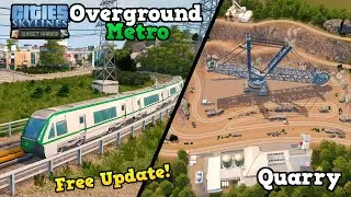 Overground metro [FREE UPDATE] & Quarry in Cities: Skylines Sunset Harbor DLC | PBHDC Ep. 16
