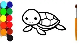 how to draw a tortoise for kids | tortoise drawing for kids | tortoise drawing