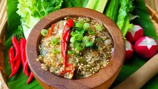 Eggplant and Enoki Mushroom Dip | Jeow Mak Kheua + Het Khem Thong