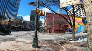 Austin, Texas Virtual Walk: Melting Snow after the Winter Storm