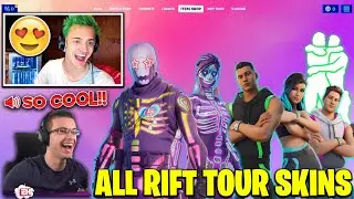 Streamers React To Rift Tour Skins Turn It Up Bundle In Fortnite Item Shop