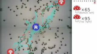 Sophisticated Collective Foraging with Minimalist Agents: A 200-Robot Swarm Test (run 3)