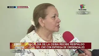 Alcaldía de La Ceiba recibe respaldo legal del CNE con entrega de credenciales