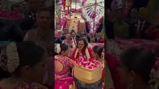 Shloka Ambani & Akash Ambani WELCOME newlyweds Anant Ambani & Radhika Merchant in Antilia 😍 #shorts