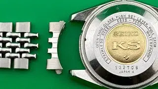 Как установить браслет с бусинами из риса на часы. Пример: KS King Seiko 5626-7000
