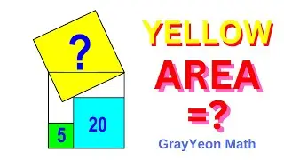 Find the area of the yellow square | Geometry Skills | Math Puzzles