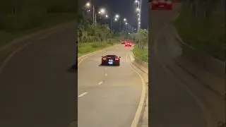 LABAREDA DE FOGO ABSURDA!!!! Lamborghini Aventador S Viola Ophelia com escape Novitec