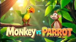 A Monkey and A Parrot story  -  A Lesson in Wisdom.