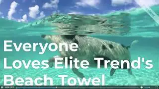 Extra large microfiber beach towel with zippered