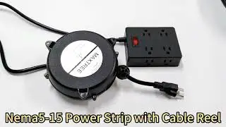 H05VV-f 3G1.5mm2 2.5m Nema5-15p to Nema5-15r and USB Power Supply Cable Reel