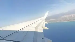 VR180 taxi and take-off from Barcelona airport in Spain.
