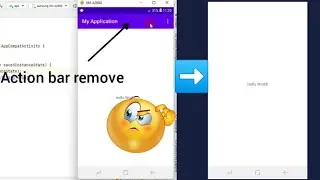 how to remove action bar in android studio