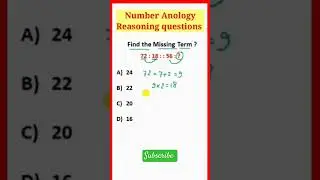 72:18::56:?/General intelligence questions #reasoningtricks #ssccgl2023