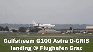 Tyrolean Air Ambulance Gulfstream G100 landing @ Flughafen Graz | D-CRIS