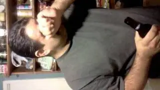 Attempting to open a beer bottle with eye socket