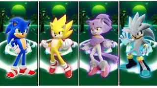 Sonic 🔴 Super Sonic 🔴 Blaze 🔴 Silver - Tiles hop