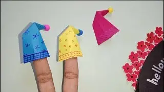 How to make finger puppets| how to fold finger cap 🧢| diy finger craft ideas
