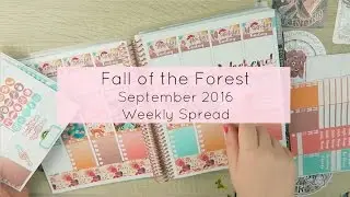 Plan With Me | September Weekly Spread | feat. Fall in the Forest